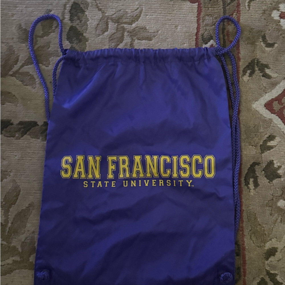 San Francisco State University Purple Drawstring Bag